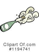 Champagne Bottle Clipart #1194741 by lineartestpilot