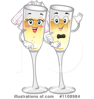 Royalty-Free (RF) Champagne Clipart Illustration by BNP Design Studio - Stock Sample #1108984