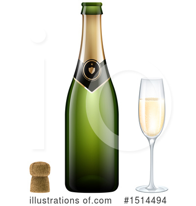 Champagne Bottle Clipart #1514494 by beboy