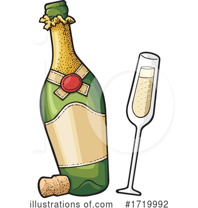 Champagne Bottle Clipart #1719992 by Any Vector