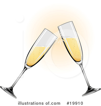 Toasting Clipart #19910 by AtStockIllustration
