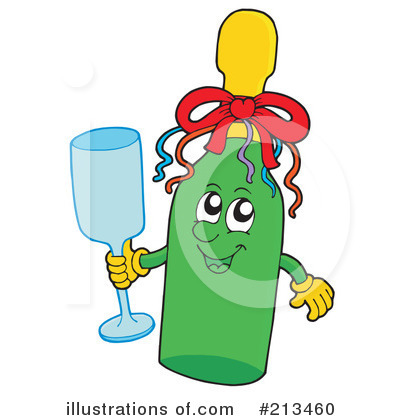 Royalty-Free (RF) Champagne Clipart Illustration by visekart - Stock Sample #213460