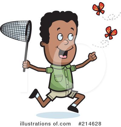 Royalty-Free (RF) Chasing Butterflies Clipart Illustration by Cory Thoman - Stock Sample #214628