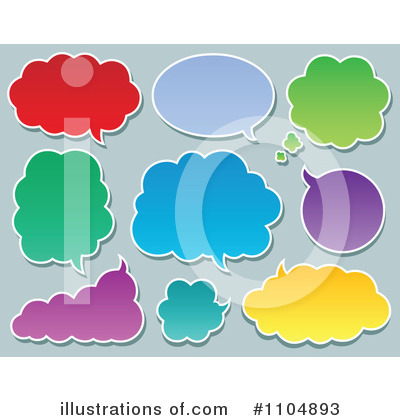 Royalty-Free (RF) Chat Balloon Clipart Illustration by visekart - Stock Sample #1104893