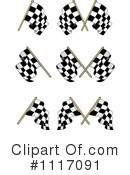 Checkered Flag Clipart #1117091 by Vector Tradition SM