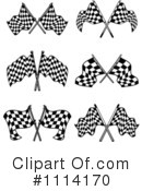 Checkered Flags Clipart #1114170 by Vector Tradition SM