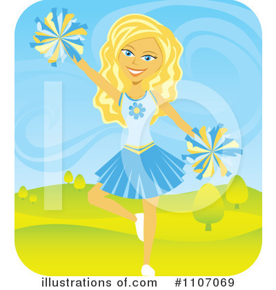 Royalty-Free (RF) Cheerleader Clipart Illustration by Amanda Kate - Stock Sample #1107069