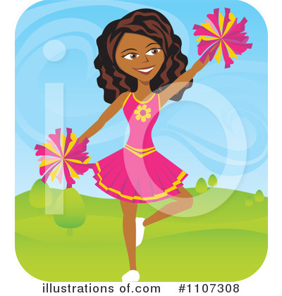 Royalty-Free (RF) Cheerleader Clipart Illustration by Amanda Kate - Stock Sample #1107308