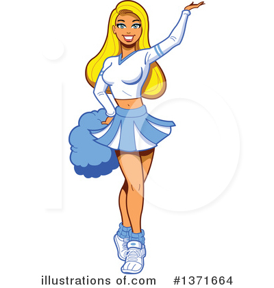 Royalty-Free (RF) Cheerleader Clipart Illustration by Clip Art Mascots - Stock Sample #1371664