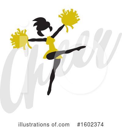 Cheerleader Clipart #1602374 by Johnny Sajem