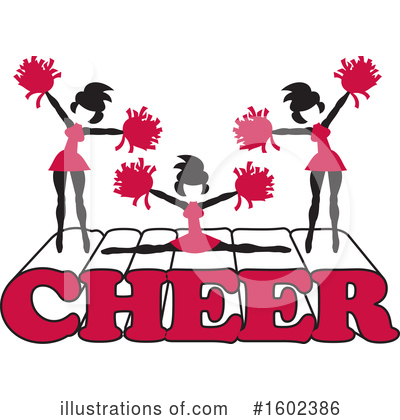 Cheerleader Clipart #1602386 by Johnny Sajem
