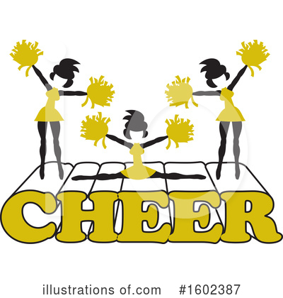 Cheerleader Clipart #1602387 by Johnny Sajem