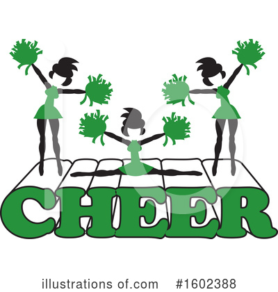 Cheerleader Clipart #1602388 by Johnny Sajem