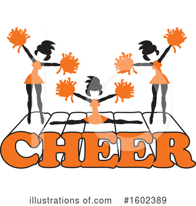 Cheerleader Clipart #1602389 by Johnny Sajem