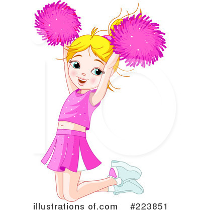 Royalty-Free (RF) Cheerleader Clipart Illustration by Pushkin - Stock Sample #223851
