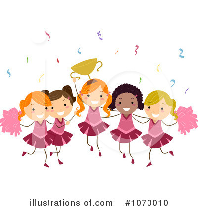 Royalty-Free (RF) Cheerleaders Clipart Illustration by BNP Design Studio - Stock Sample #1070010