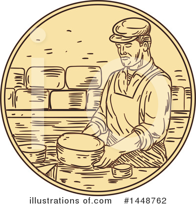Cheesemaker Clipart #1448762 by patrimonio
