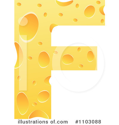 Royalty-Free (RF) Cheese Letter Clipart Illustration by Andrei Marincas - Stock Sample #1103088