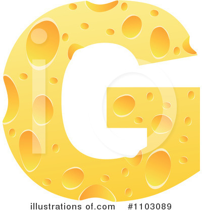 Royalty-Free (RF) Cheese Letter Clipart Illustration by Andrei Marincas - Stock Sample #1103089