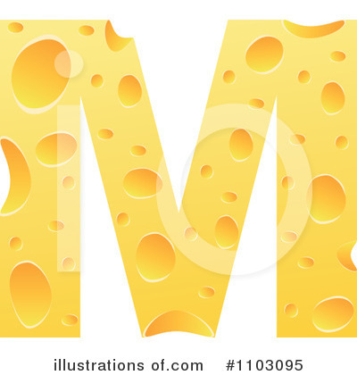Royalty-Free (RF) Cheese Letter Clipart Illustration by Andrei Marincas - Stock Sample #1103095
