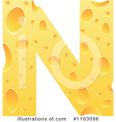 Royalty-Free (RF) Cheese Letter Clipart Illustration by Andrei Marincas - Stock Sample #1103096