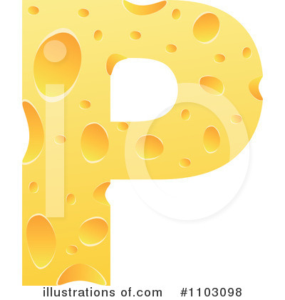Royalty-Free (RF) Cheese Letter Clipart Illustration by Andrei Marincas - Stock Sample #1103098