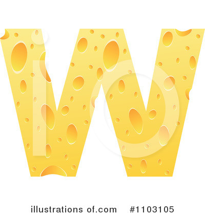 Royalty-Free (RF) Cheese Letter Clipart Illustration by Andrei Marincas - Stock Sample #1103105