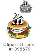 Cheeseburger Clipart #1098679 by Vector Tradition SM