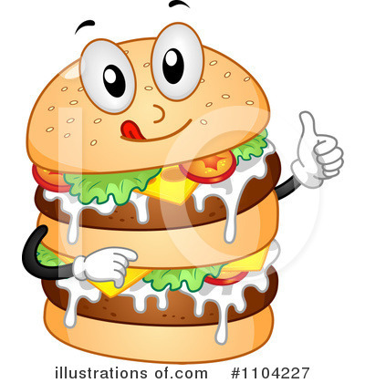 Royalty-Free (RF) Cheeseburger Clipart Illustration by BNP Design Studio - Stock Sample #1104227
