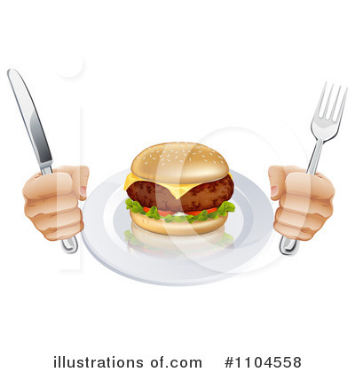 Royalty-Free (RF) Cheeseburger Clipart Illustration by AtStockIllustration - Stock Sample #1104558