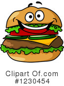 Cheeseburger Clipart #1230454 by Vector Tradition SM