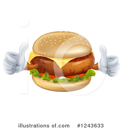 Royalty-Free (RF) Cheeseburger Clipart Illustration by AtStockIllustration - Stock Sample #1243633
