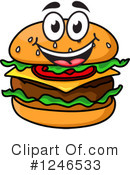 Cheeseburger Clipart #1246533 by Vector Tradition SM