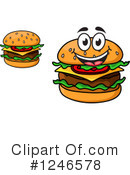 Cheeseburger Clipart #1246578 by Vector Tradition SM