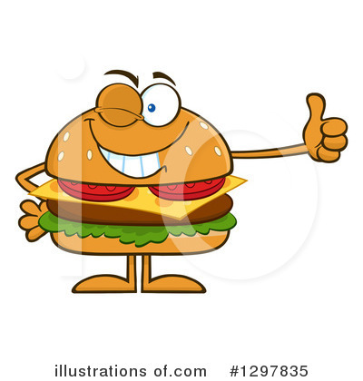 Royalty-Free (RF) Cheeseburger Clipart Illustration by Hit Toon - Stock Sample #1297835
