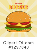 Cheeseburger Clipart #1297840 by Hit Toon