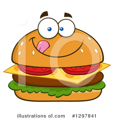 Royalty-Free (RF) Cheeseburger Clipart Illustration by Hit Toon - Stock Sample #1297841