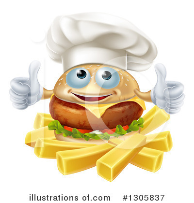 Chef Cheeseburger Clipart #1305837 by AtStockIllustration