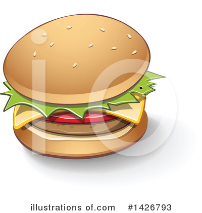Royalty-Free (RF) Cheeseburger Clipart Illustration by cidepix - Stock Sample #1426793