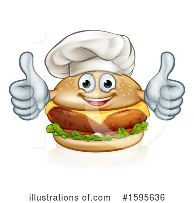 Chef Cheeseburger Clipart #1595636 by AtStockIllustration