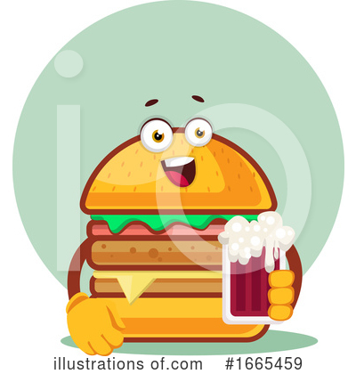Royalty-Free (RF) Cheeseburger Clipart Illustration by Morphart Creations - Stock Sample #1665459