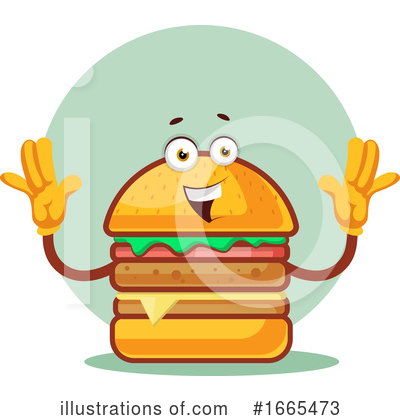Royalty-Free (RF) Cheeseburger Clipart Illustration by Morphart Creations - Stock Sample #1665473