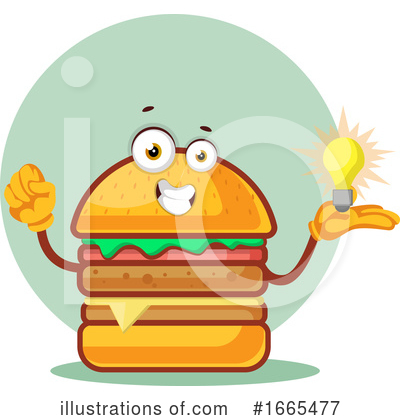 Royalty-Free (RF) Cheeseburger Clipart Illustration by Morphart Creations - Stock Sample #1665477