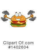 Cheeseburger Mascot Clipart #1402604 by Hit Toon