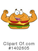Cheeseburger Mascot Clipart #1402605 by Hit Toon