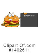 Cheeseburger Mascot Clipart #1402611 by Hit Toon