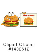 Cheeseburger Mascot Clipart #1402612 by Hit Toon