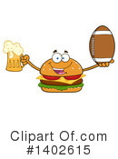Cheeseburger Mascot Clipart #1402615 by Hit Toon