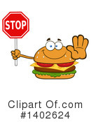 Cheeseburger Mascot Clipart #1402624 by Hit Toon