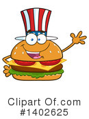 Cheeseburger Mascot Clipart #1402625 by Hit Toon